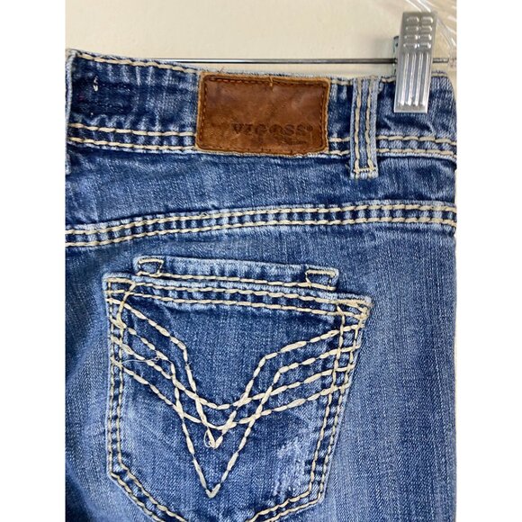 Vigoss womens Blue Bootcut Jeans Size 11Western Cowboy Embroidered Rodeo Denim - Picture 12 of 16